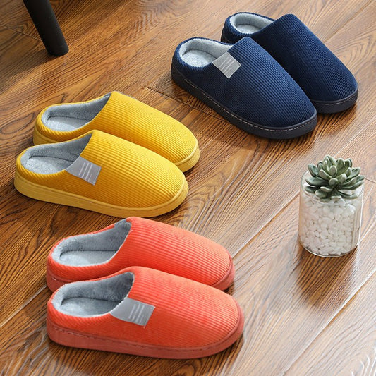 Corduroy Slippers For Women Home Shoes Men Women Couple - Country Nurse