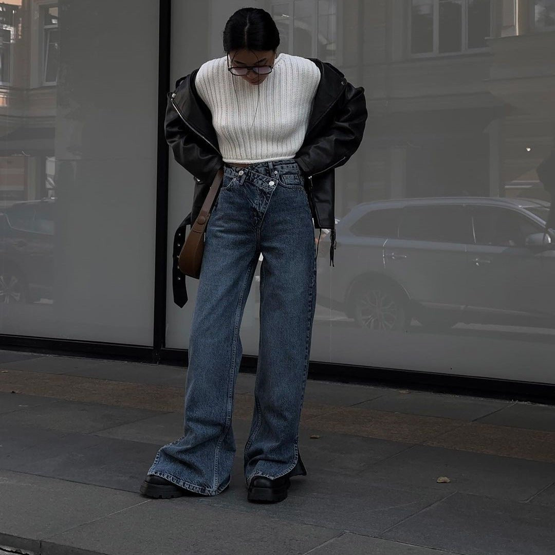 Fashion Personality Dislocation Jeans For Women - Country Nurse