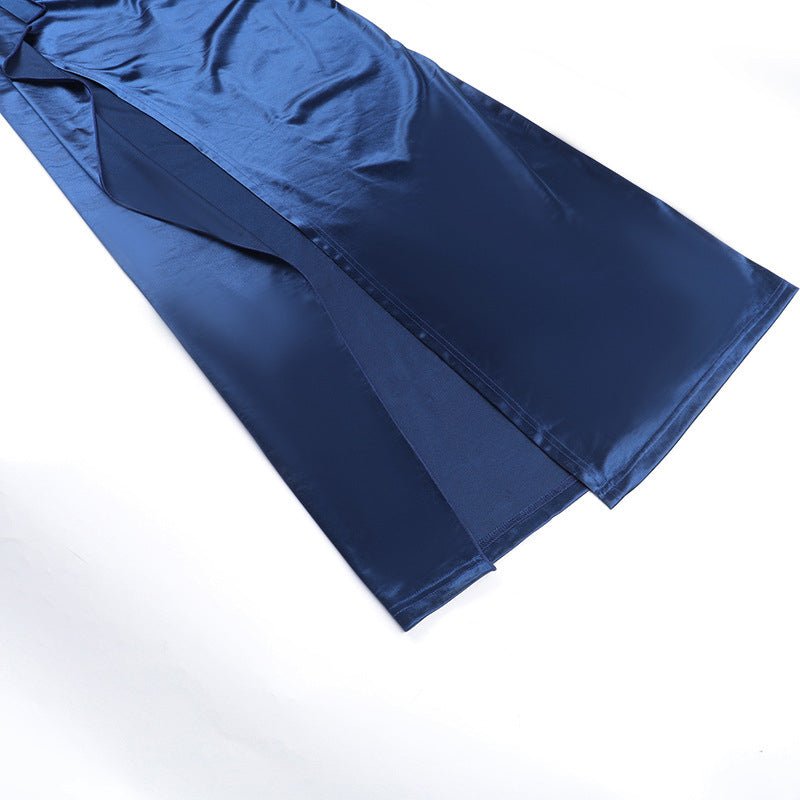 YL24531 Satin Sexy Slit Camisole Gown Dress Women - Country Nurse