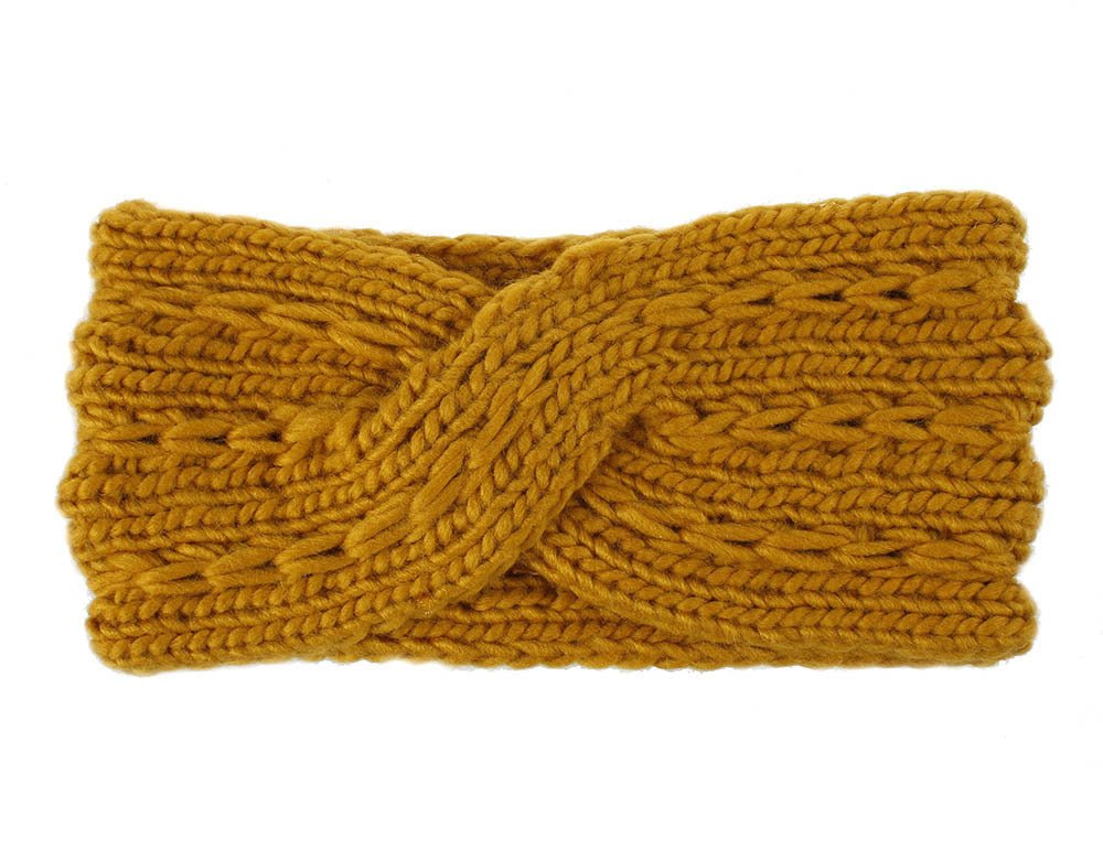 knitted wool headband for women