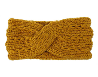 knitted wool headband for women