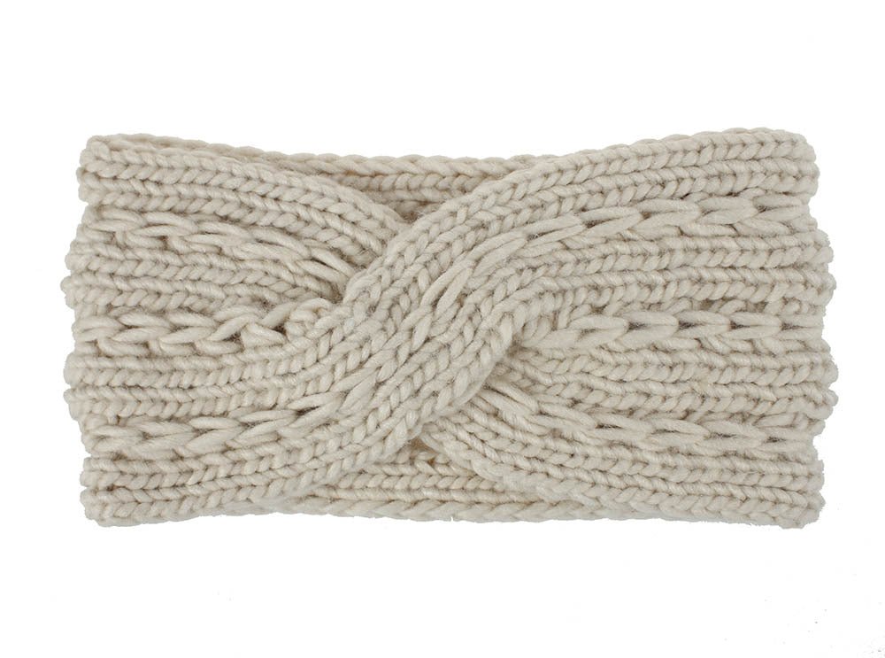knitted wool headband for women