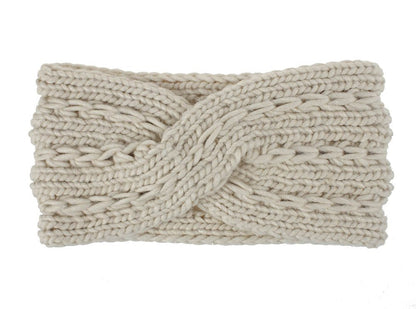 knitted wool headband for women
