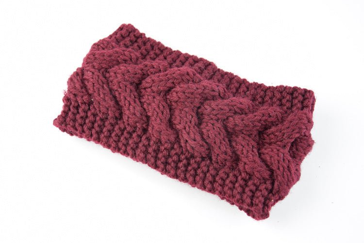 knitted wool headband for women