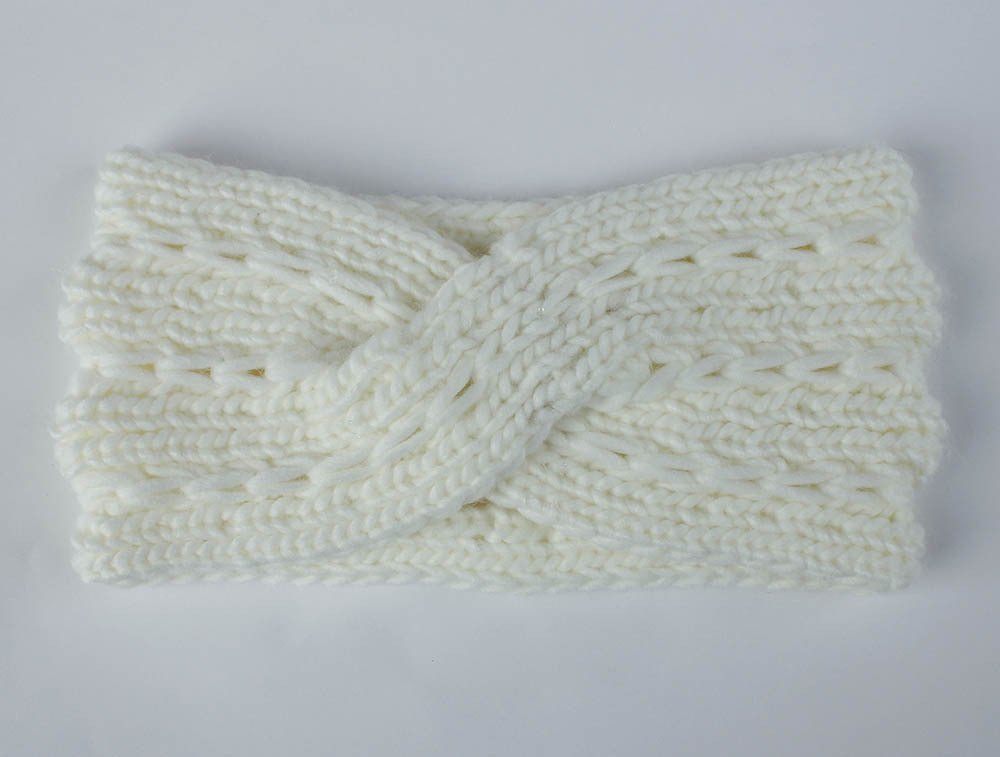 knitted wool headband for women
