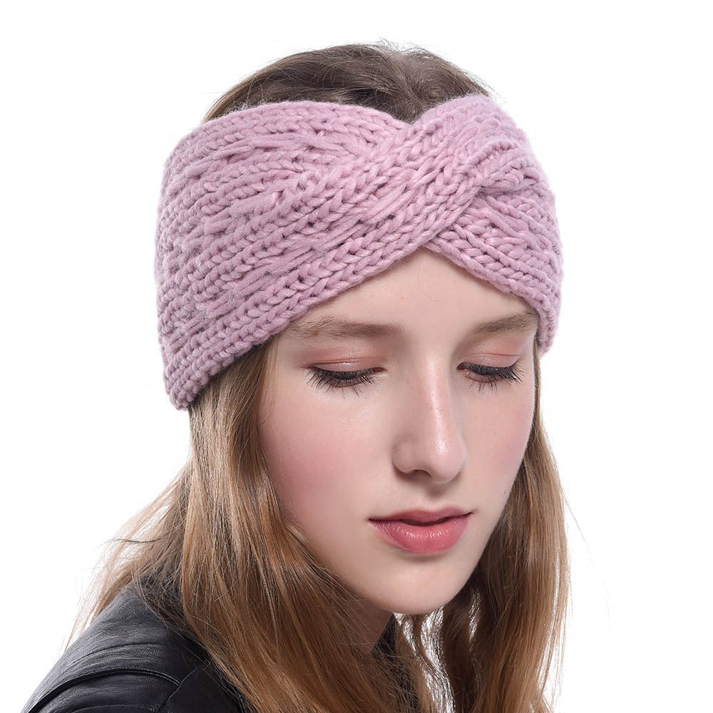 knitted wool headband for women