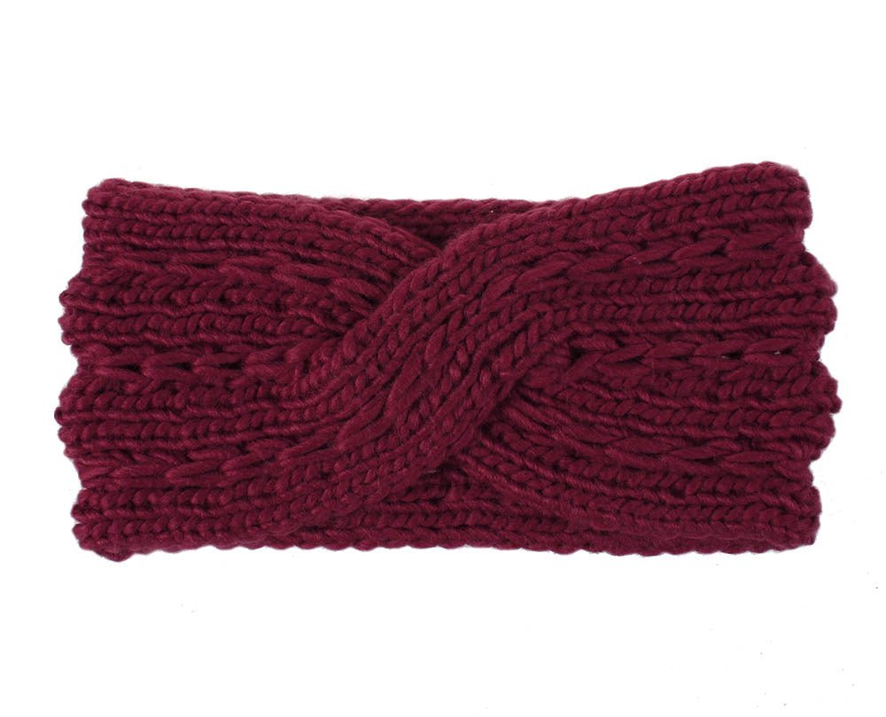 knitted wool headband for women