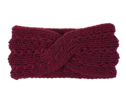 knitted wool headband for women