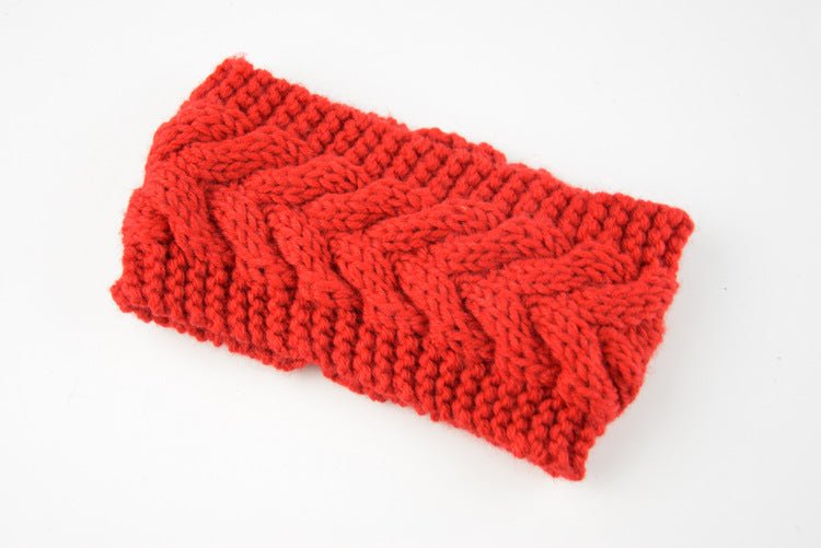 knitted wool headband for women