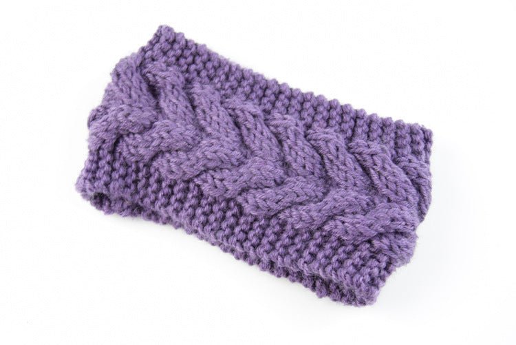 knitted wool headband for women