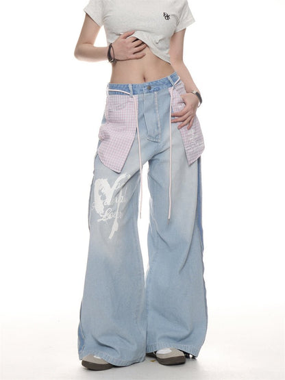 American Retro Washed Worn Jeans Women - Country Nurse