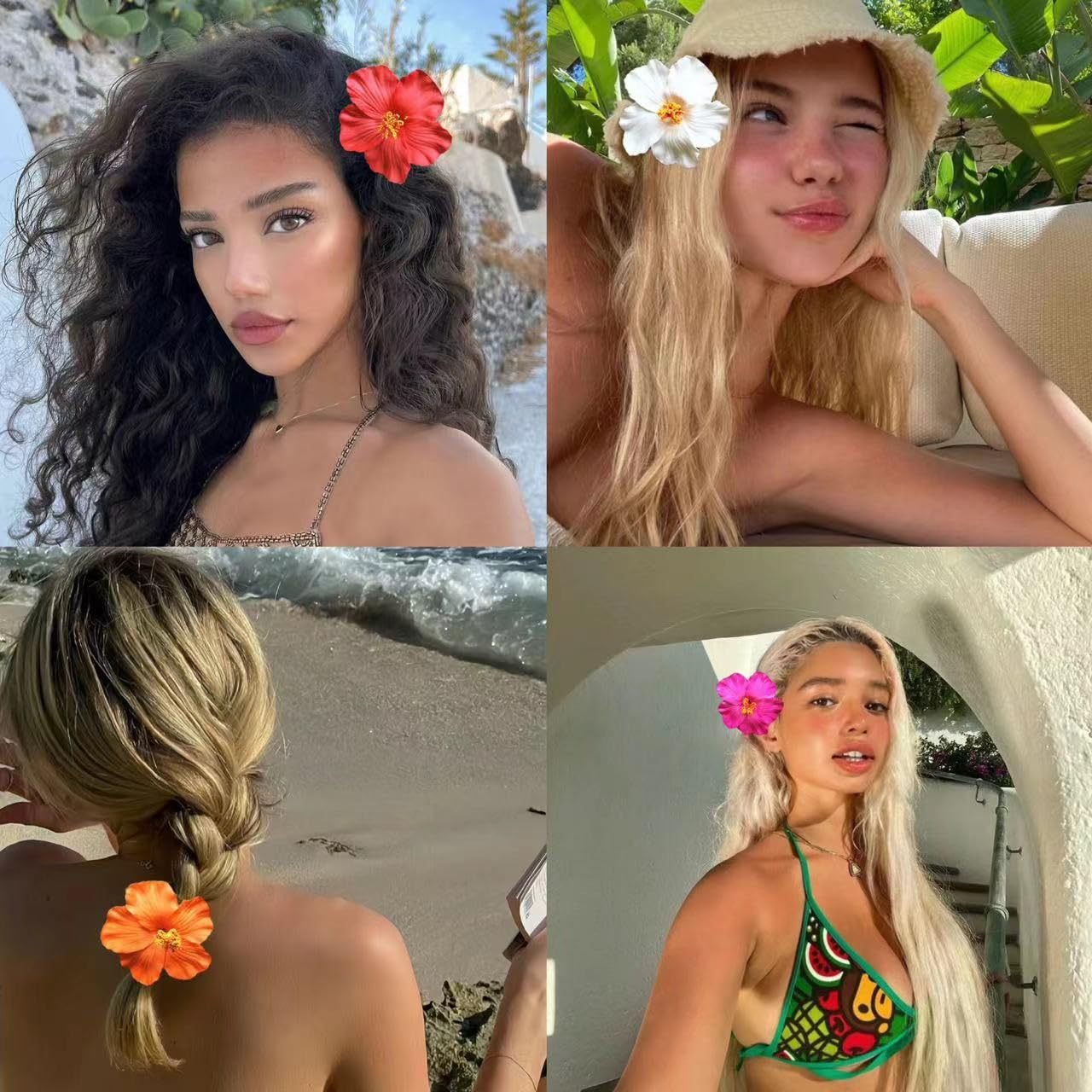 Bohemian Beach Vacation Flower Hair Clip For Women Fashion Girl Accessories Gift - Country Nurse