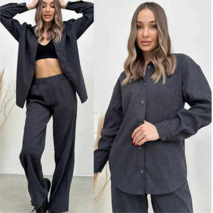 Casual Long - sleeve Top And Elastic - waist Pants Two - piece Set - Country Nurse