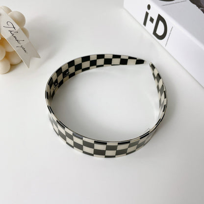 plaid acetate headband for women