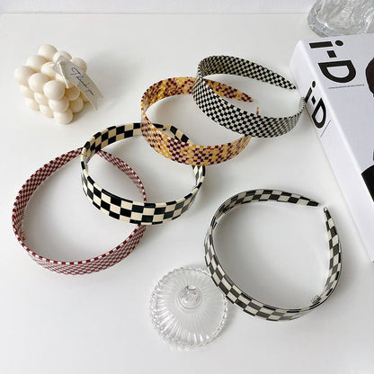 plaid acetate headband for women