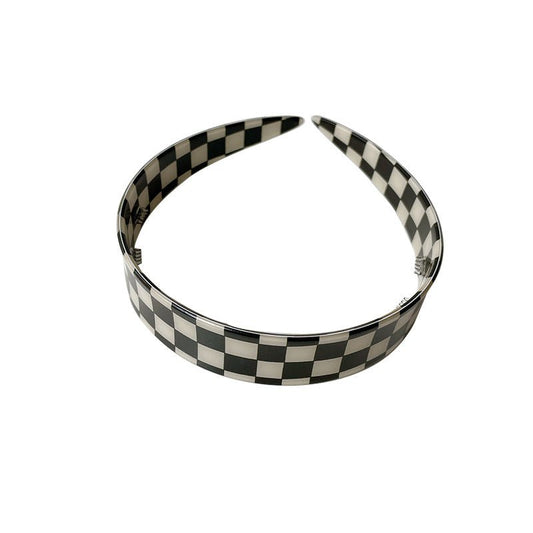 plaid acetate headband for women