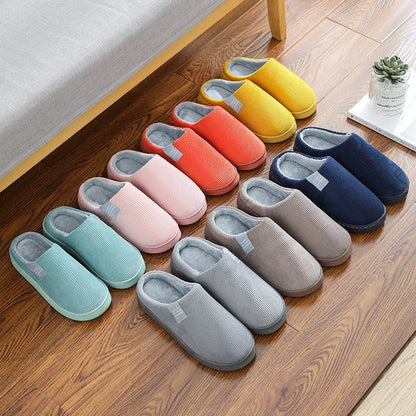 Corduroy Slippers For Women Home Shoes Men Women Couple - Country Nurse