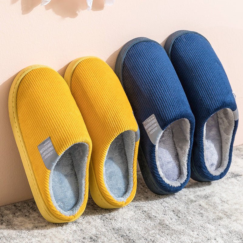 Corduroy Slippers For Women Home Shoes Men Women Couple - Country Nurse