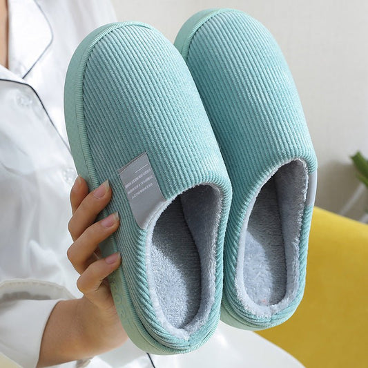 Corduroy Slippers For Women Home Shoes Men Women Couple - Country Nurse
