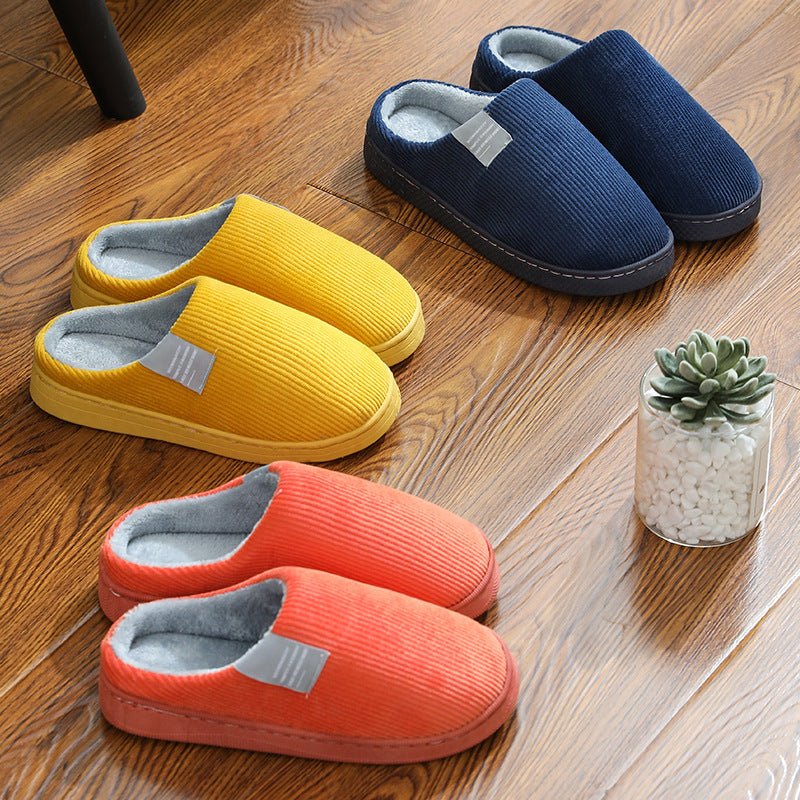 Corduroy Slippers For Women Home Shoes Men Women Couple - Country Nurse