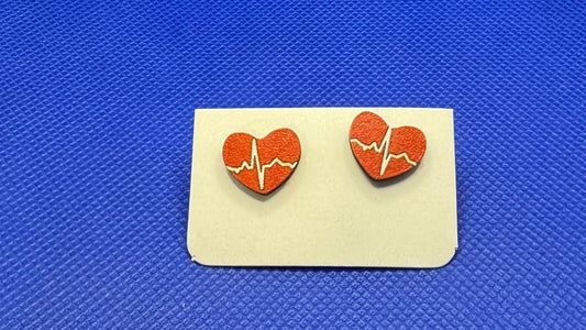 Cute Medical Themed Wooden Earrings - Country Nurse