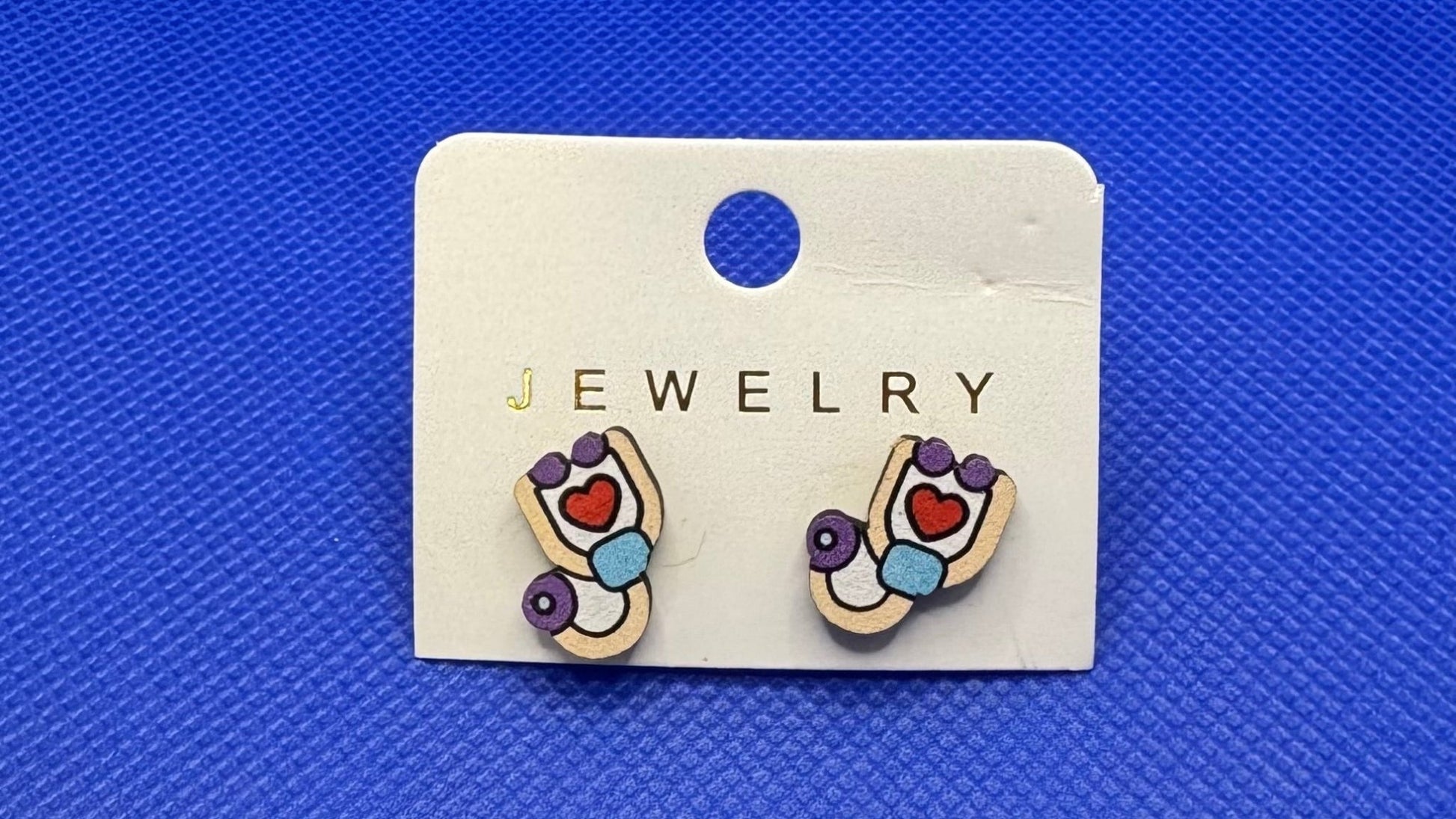 Cute Medical Themed Wooden Earrings - Country Nurse