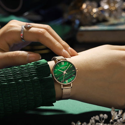 Fashion Disc Waterproof Luminous Small Green Watch - Country Nurse