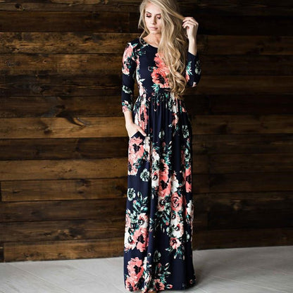 Fashion Dresses Women Printed Party Gown Ladies - Country Nurse