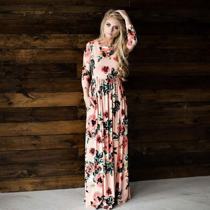 Fashion Dresses Women Printed Party Gown Ladies - Country Nurse