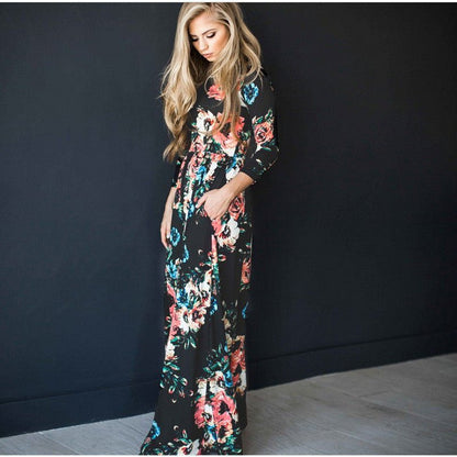 Fashion Dresses Women Printed Party Gown Ladies - Country Nurse