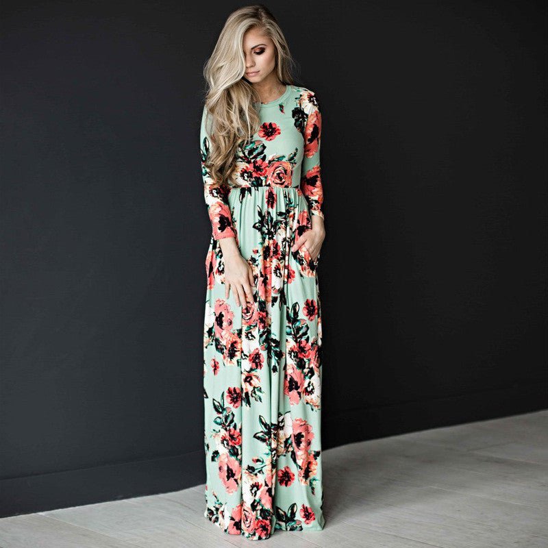 Fashion Dresses Women Printed Party Gown Ladies - Country Nurse