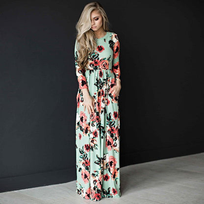 Fashion Dresses Women Printed Party Gown Ladies - Country Nurse