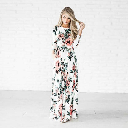 Fashion Dresses Women Printed Party Gown Ladies - Country Nurse