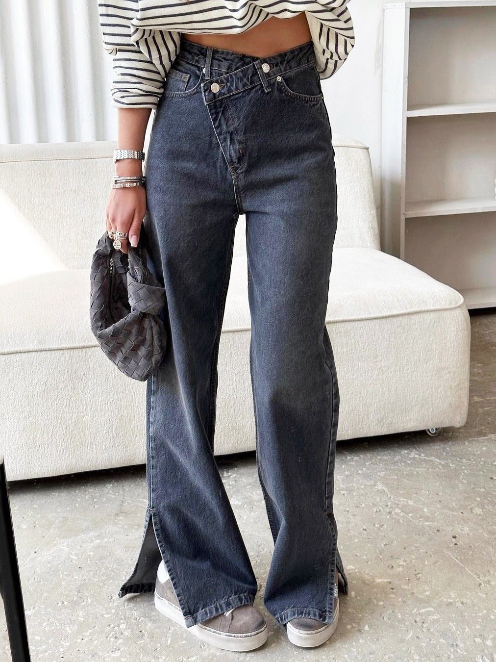 Fashion Personality Dislocation Jeans For Women - Country Nurse