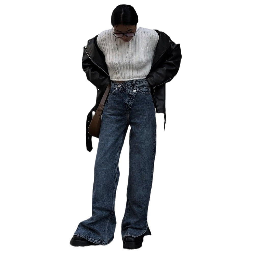 Fashion Personality Dislocation Jeans For Women - Country Nurse