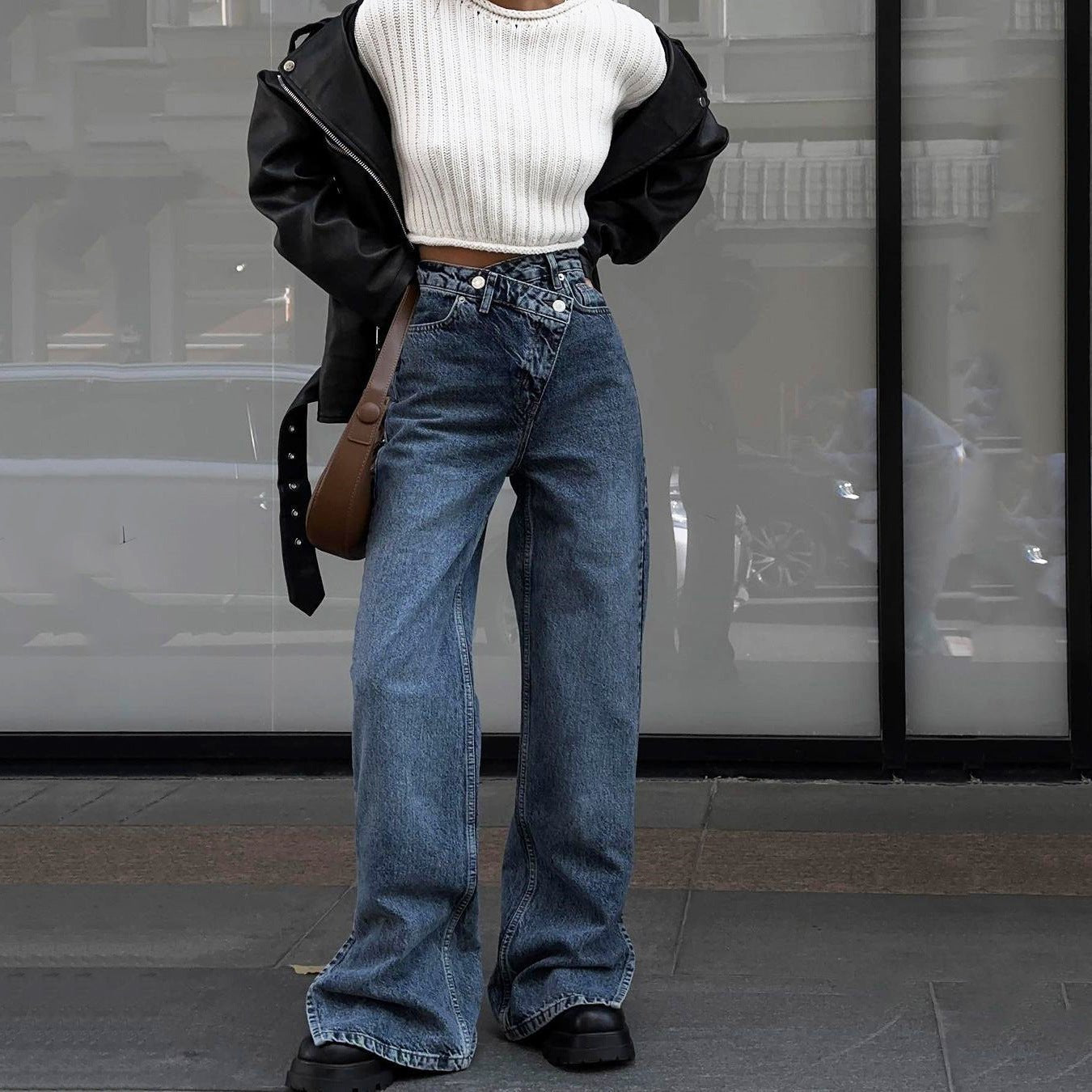 Fashion Personality Dislocation Jeans For Women - Country Nurse