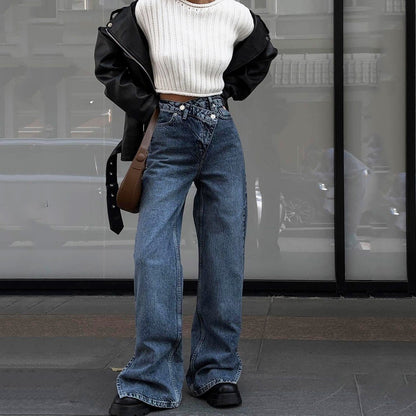 Fashion Personality Dislocation Jeans For Women - Country Nurse