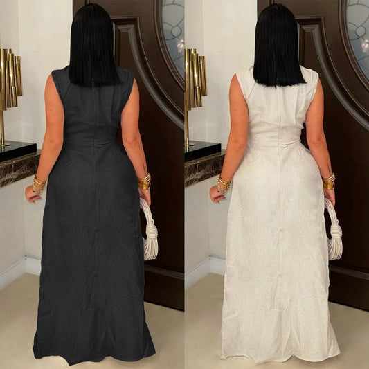 Fashion Women's Wear Sexy Solid Color Lace - up Sleeveless Trousers Suit - Country Nurse