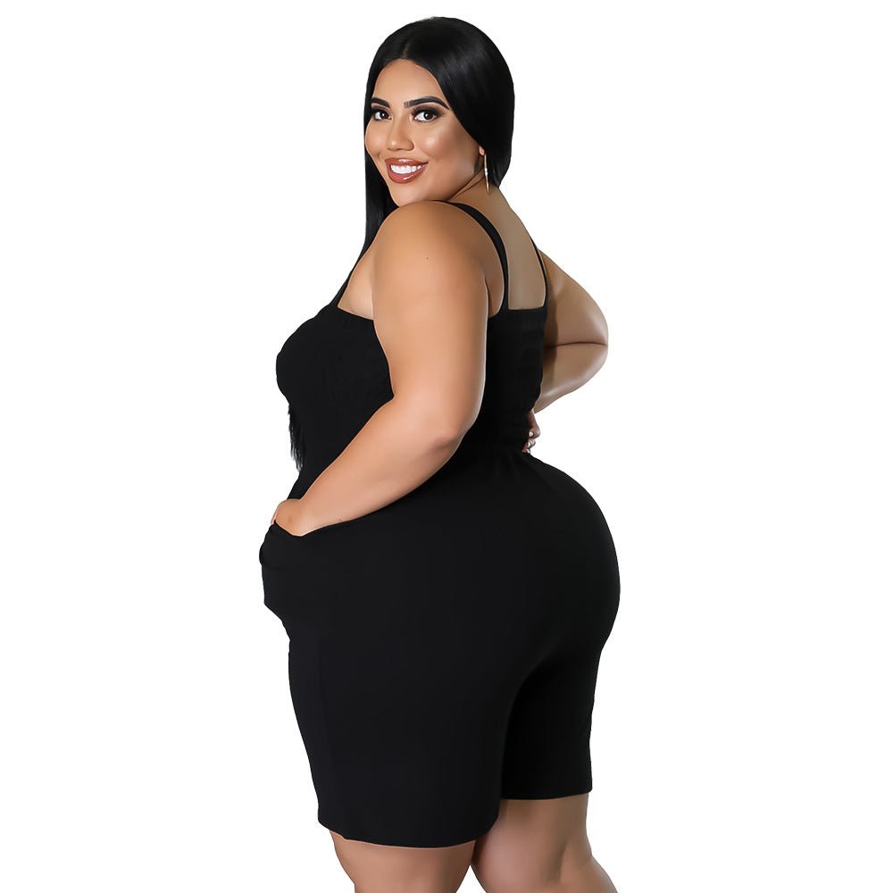 Fashionable Solid - Color Slim - Fit Ruched Backless Jumpsuit - Country Nurse