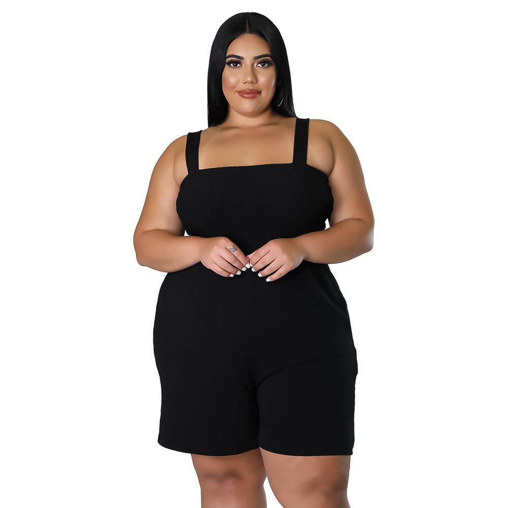 Fashionable Solid - Color Slim - Fit Ruched Backless Jumpsuit - Country Nurse