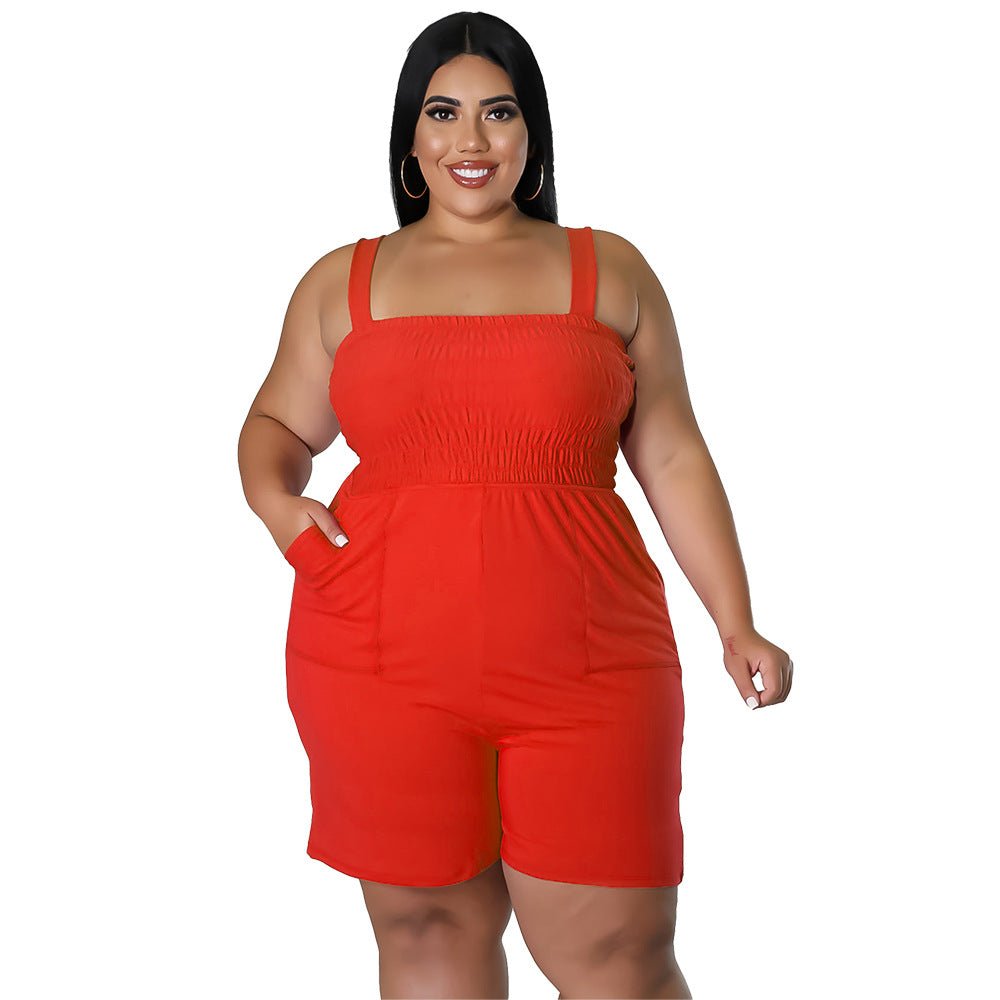 Fashionable Solid - Color Slim - Fit Ruched Backless Jumpsuit - Country Nurse