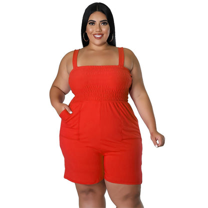 Fashionable Solid - Color Slim - Fit Ruched Backless Jumpsuit - Country Nurse