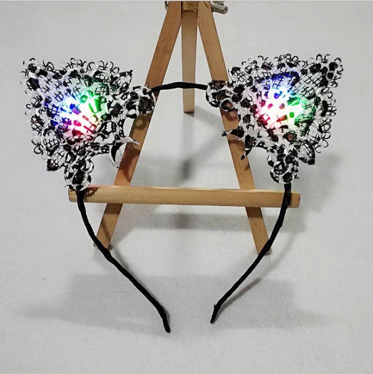 glowing cat ears headband