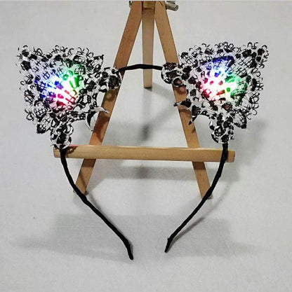 glowing cat ears headband