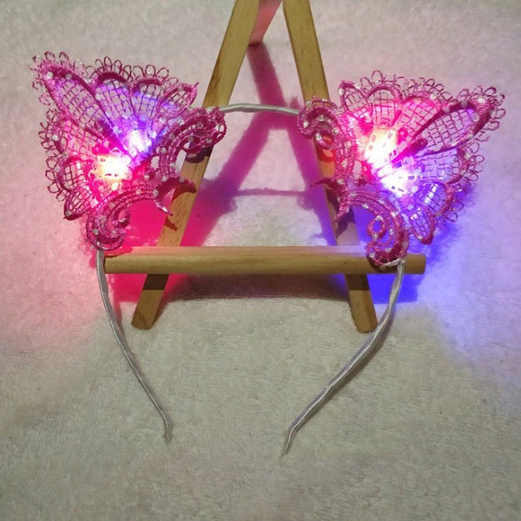 glowing cat ears headband