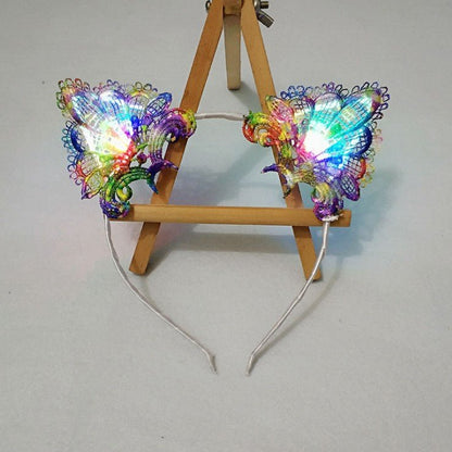 glowing cat ears headband