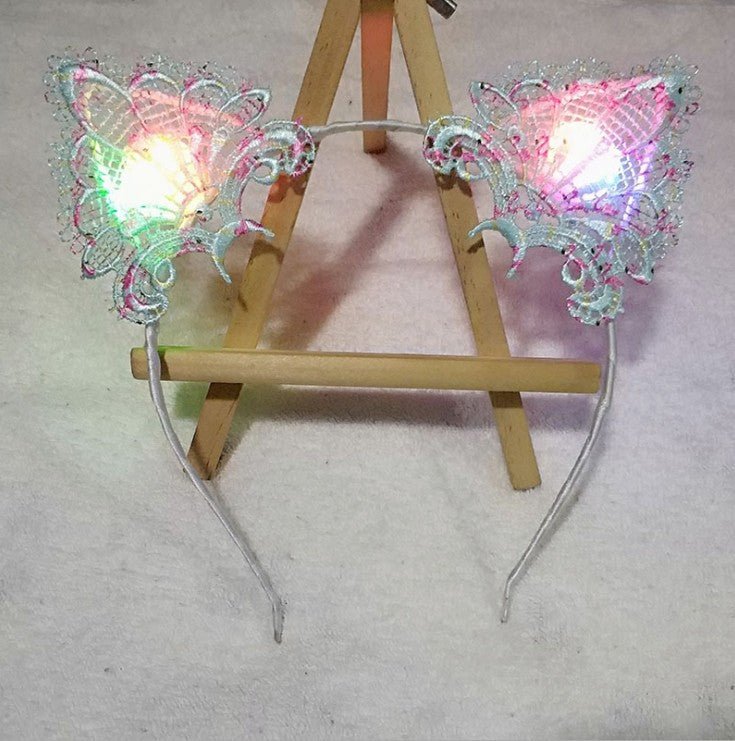 glowing cat ears headband