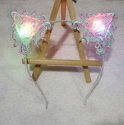 glowing cat ears headband