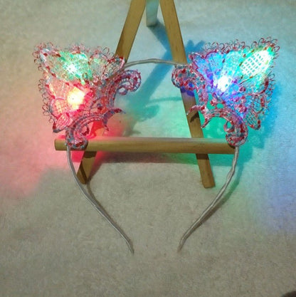 glowing cat ears headband