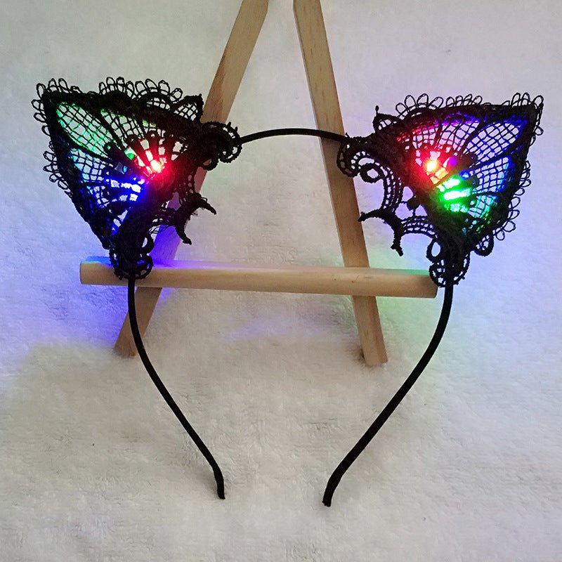 glowing cat ears headband